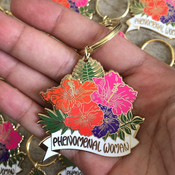 Phenomenal Woman Hibiscus Keychain | Keychain