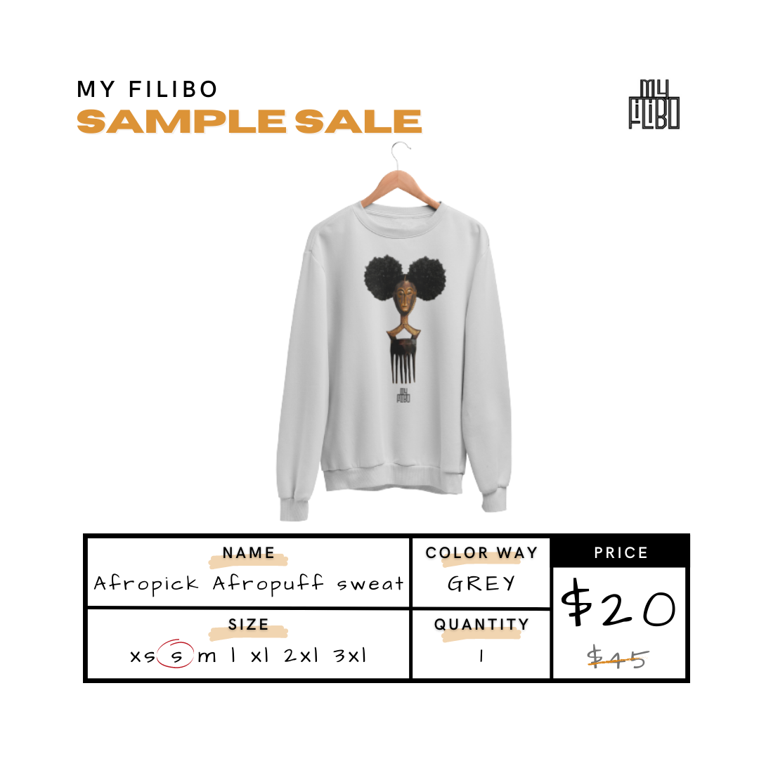 Afropick Afropuff Sweatshirt (grey) SAMPLE SALE