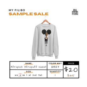 Afropick Afropuff Sweatshirt (grey) SAMPLE SALE