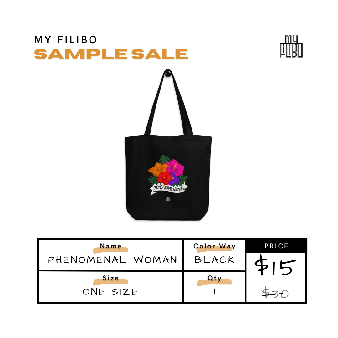 Phenomenal Woman Tote Bag (black) SAMPLE SALE