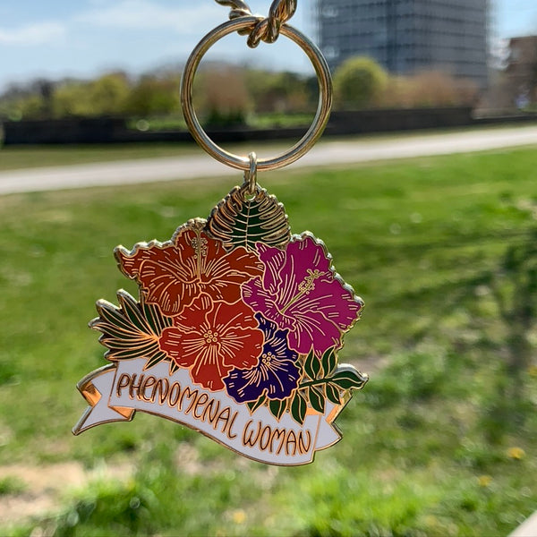 Phenomenal Woman Hibiscus Keychain | Keychain