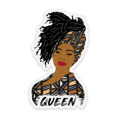 Queen Bogolan clear sticker | sticker