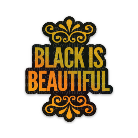 Black Is Beautiful holographic sticker | sticker