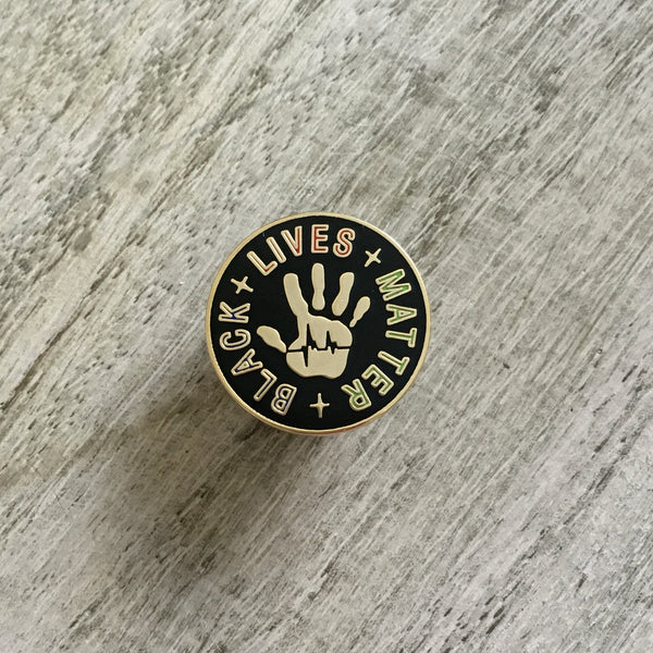 Black lives matter hand pin | Enamel pin