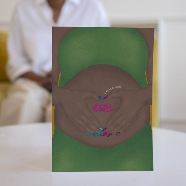 Girl Gender Reveal Scratch Me  Card