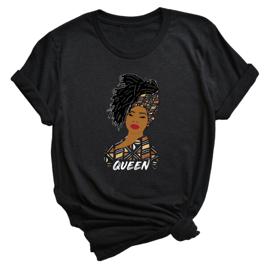Queen woman t-shirt - Bogolan | African Queen | Natural Hair | 