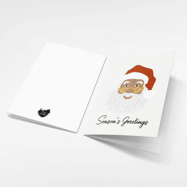 Black Santa "Season's greetings" greeting card | Greeting Card