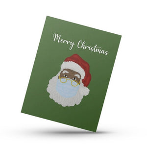 Black Santa "Mask-On" Greeting Card | Greeting Card