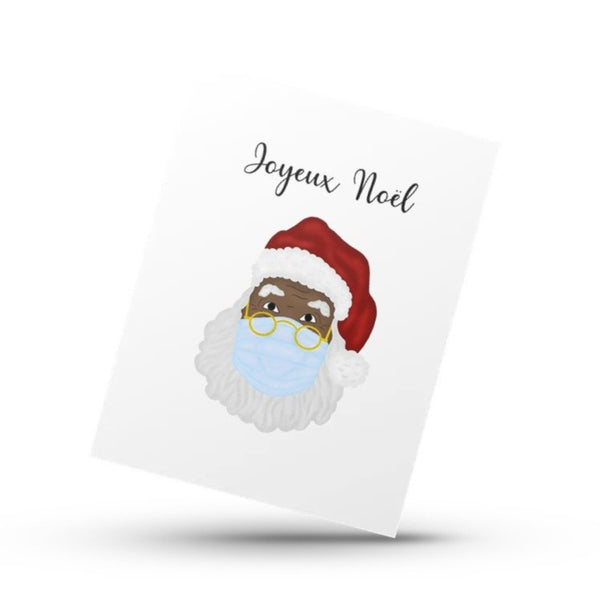 Black Santa "Mask-On" Greeting Card | Greeting Card