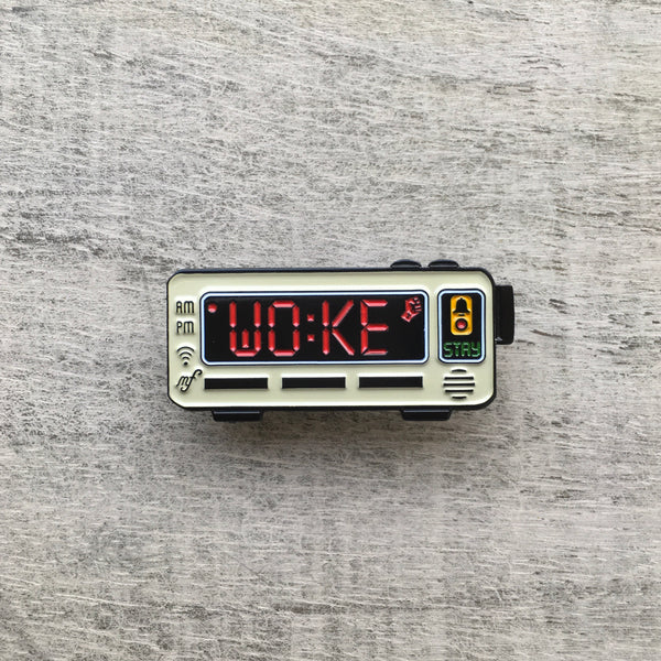 Stay WO:KE alarm clock | Enamel pin