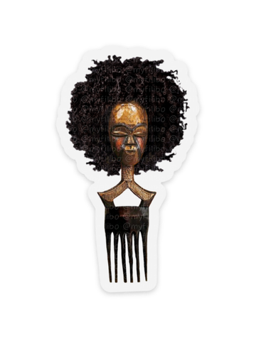 Afro pick mask sticker | Afro | sticker