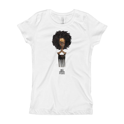 Afro Pick Mask T-Shirt - Afro (Girl) | 