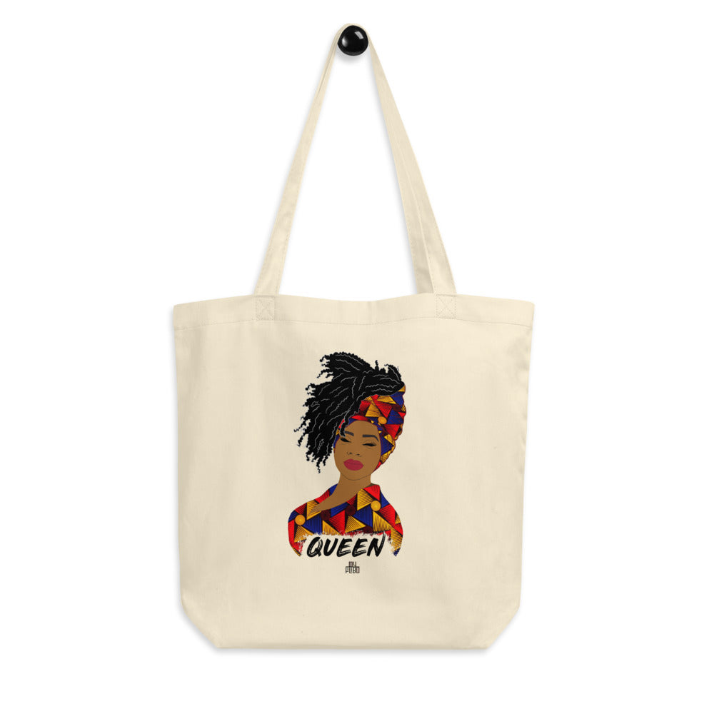 Queen woman tote bag - African print - blue | African Queen | Natural Hair | 