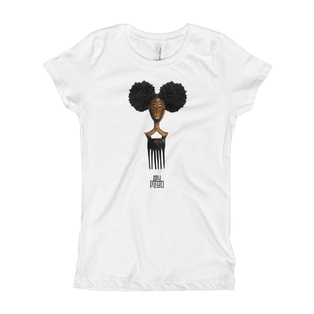 Afro Pick Mask T-shirt - Afro Puff (Girl) | 