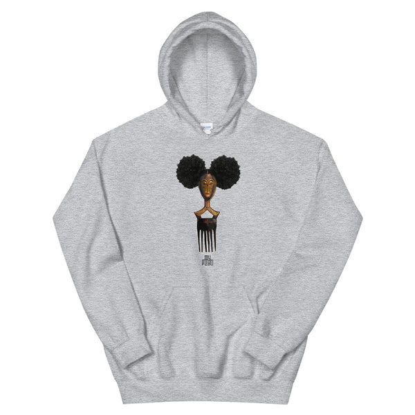 Afro Pick Mask Hoodie - Afro Puff | 