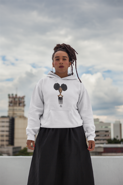 Afro Pick Mask Hoodie - Afro Puff | 