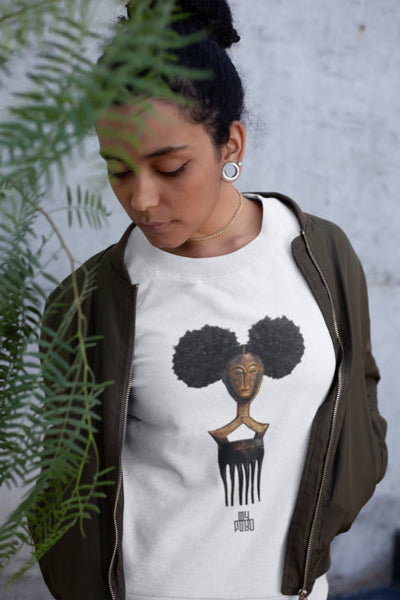 Afro Pick Mask Sweatshirt - Afro Puff | 